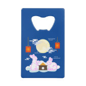 Mid Herbst Festival Moon Rabbit Mooncake Wolken Geldbeutel Flaschenöffner (Vorderseite)