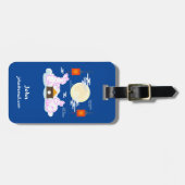 Mid Herbst Festival Moon Rabbit Mooncake Wolken Gepäckanhänger (Vorderseite horizontal)