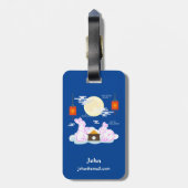 Mid Herbst Festival Moon Rabbit Mooncake Wolken Gepäckanhänger (Rückseite vertikal)