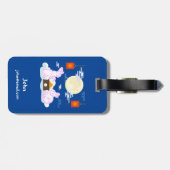 Mid Herbst Festival Moon Rabbit Mooncake Wolken Gepäckanhänger (Rückseite horizontal)