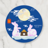 Mid Herbst Festival Moon Rabbit Mooncake Wolken Geschenkanhänger (Vorderseite)