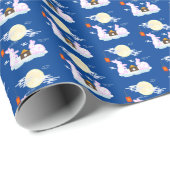 Mid Herbst Festival Moon Rabbit Mooncake Wolken Geschenkpapier (Rolleneckpunkt)