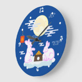 Mid Herbst Festival Moon Rabbit Mooncake Wolken Große Wanduhr (Winkel)