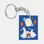 Mid Herbst Festival Moon Rabbit Mooncake Wolken Schlüsselanhänger (Vorderseite links)