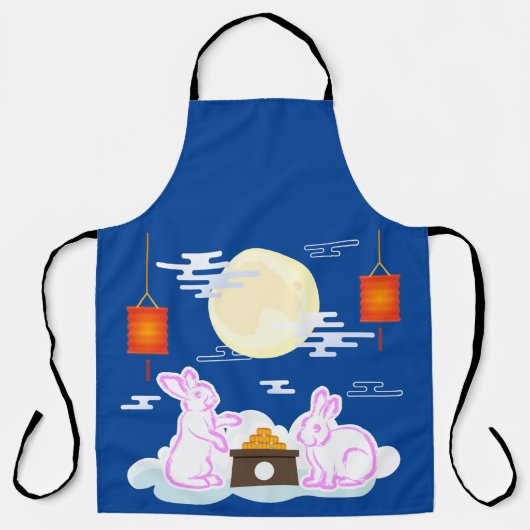 Mid Herbst Festival Moon Rabbit Mooncake Wolken Schürze (Vorderseite)