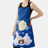 Mid Herbst Festival Moon Rabbit Mooncake Wolken Schürze (InSitu)