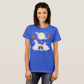 Mid Herbst Festival Moon Rabbit Mooncake Wolken T-Shirt (Vorne ganz)