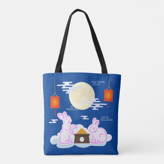 Mid Herbst Festival Moon Rabbit Mooncake Wolken Tasche (Rückseite)