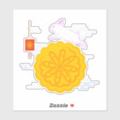 Mid Herbst Festival Mooncake Jumping Moon Rabbit Aufkleber (Blatt)