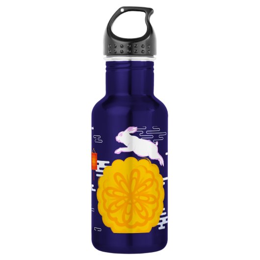 Mid Herbst Festival Mooncake Jumping Moon Rabbit Edelstahlflasche (Vorderseite)