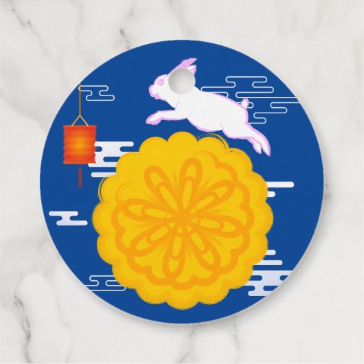 Mid Herbst Festival Mooncake Jumping Moon Rabbit Geschenkanhänger (Rückseite)