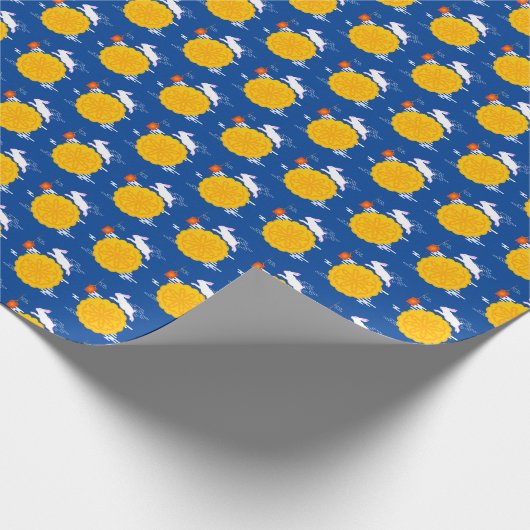 Mid Herbst Festival Mooncake Jumping Moon Rabbit Geschenkpapier (Ecke)