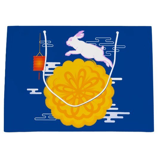 Mid Herbst Festival Mooncake Jumping Moon Rabbit Große Geschenktüte (Vorderseite)