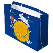 Mid Herbst Festival Mooncake Jumping Moon Rabbit Große Geschenktüte (Rückseite Schrägansicht)