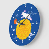 Mid Herbst Festival Mooncake Jumping Moon Rabbit Große Wanduhr (Winkel)