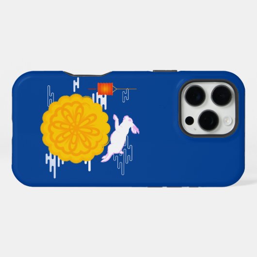Mid Herbst Festival Mooncake Jumping Moon Rabbit iPhone Hülle (Rückseite (Horizontal))
