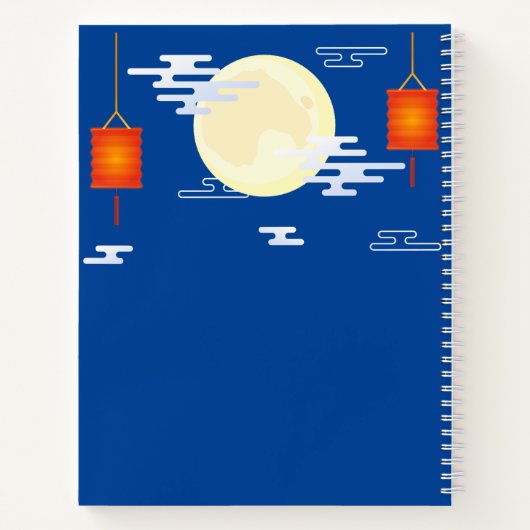 Mid Herbst Festival Mooncake Jumping Moon Rabbit Notizblock (Rückseite)