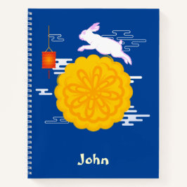 Mid Herbst Festival Mooncake Jumping Moon Rabbit Notizblock