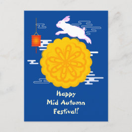 Mid Herbst Festival Mooncake Jumping Moon Rabbit Postkarte