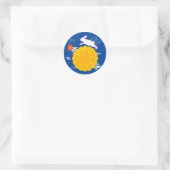 Mid Herbst Festival Mooncake Jumping Moon Rabbit Runder Aufkleber (Tasche)