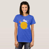 Mid Herbst Festival Mooncake Jumping Moon Rabbit T-Shirt (Vorne ganz)