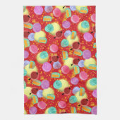 Mid Herbst Festival Mooncakes Rote Küche Handtuch (Vertikal)