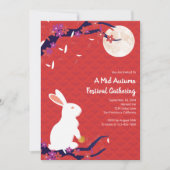 Mid Herbst Festival Rote Einladung (Vorderseite)