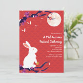 Mid Herbst Festival Rote Einladung (Stehend Vorderseite)