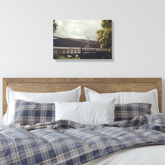 Mid Hudson Bridge Kleine umhüllte Canvas Leinwanddruck (Insitu (Schlafzimmer))