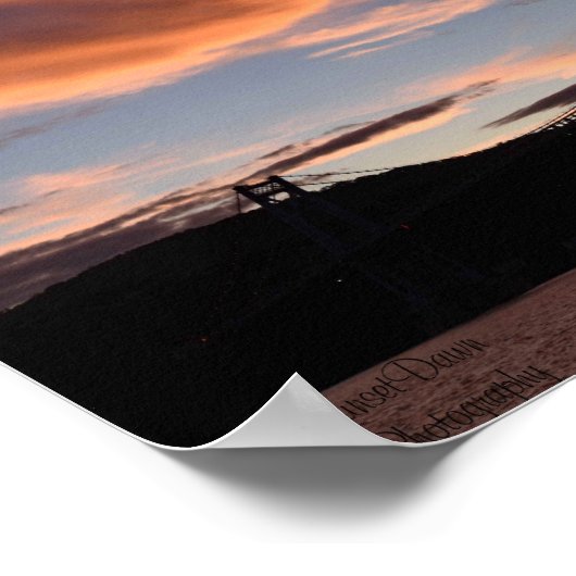 Mid Hudson Bridge Sunset Poster (Ecke)