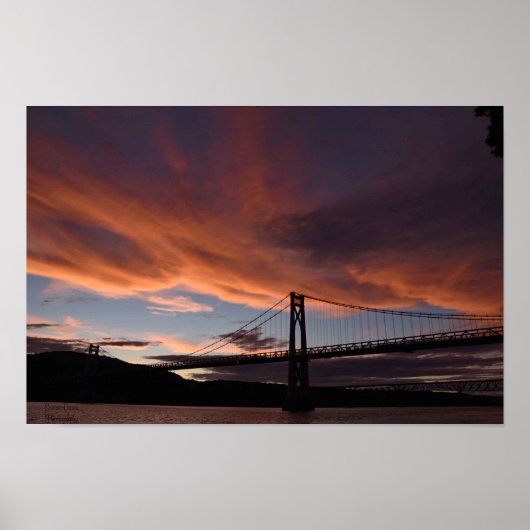 Mid Hudson Bridge Sunset Poster (Vorne)