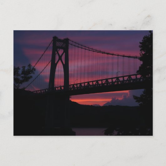 Mid-Hudson Bridge Sunset Postkarte (Vorderseite)