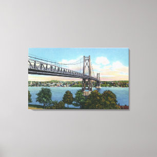 Mid-Hudson-Brücke bis Roosevelt Nat'l Historic Leinwanddruck