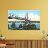 Mid-Hudson-Brücke bis Roosevelt Nat'l Historic Leinwanddruck (Insitu (Wohnzimmer))