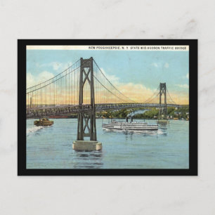 Mid-Hudson-Brücke, Poughkeepsie 1930 Vintage Postkarte