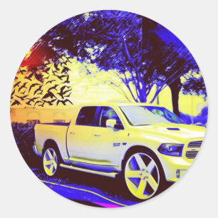 MID-KNIGHT FERNFAHRERRASTPLATZ RUNDER AUFKLEBER