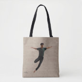 Mid Leap Dancer auf Beige Hintergrund Tasche (Vorderseite)