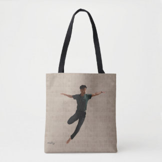 Mid Leap Dancer auf Beige Hintergrund Tasche