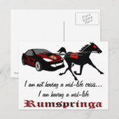 Mid-Life Rumspringa Postkarte (Vorne/Hinten)