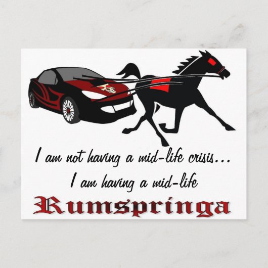 Mid-Life Rumspringa Postkarte (Vorderseite)