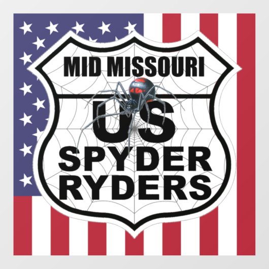 Mid Missouri Kapitel - Aufkleber Flagge & Logo (Blatt)