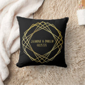 Mid Mod Black Design - Square Pillow Kissen (Decke)