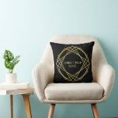 Mid Mod Black Design - Square Pillow Kissen (Stuhl )