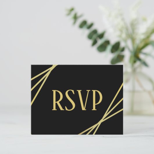 Mid Mod Black Design - UAWG/Dinner Choice Postkart Postkarte (Stehend Vorderseite)