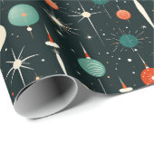 Mid Mod Christmas Wrapping Paper Geschenkpapier (Rolleneckpunkt)