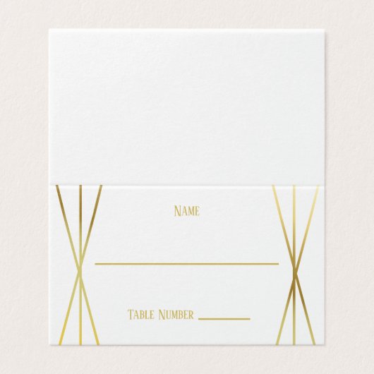 Mid Mod Design - Platzkarte (Außenseite Aufgefaltet)