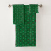 Mid Mod Garland Green Bath Handtuch Set (Insitu)