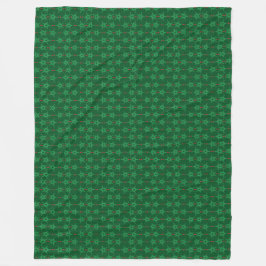 Mid Mod Garland Green Fleece Blanket (3 Größen)