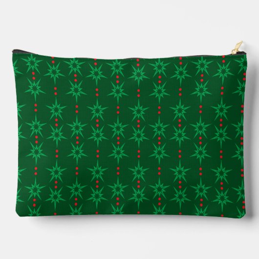 Mid Mod Garland Green Large Pouch Zubehörtasche (Rückseite)