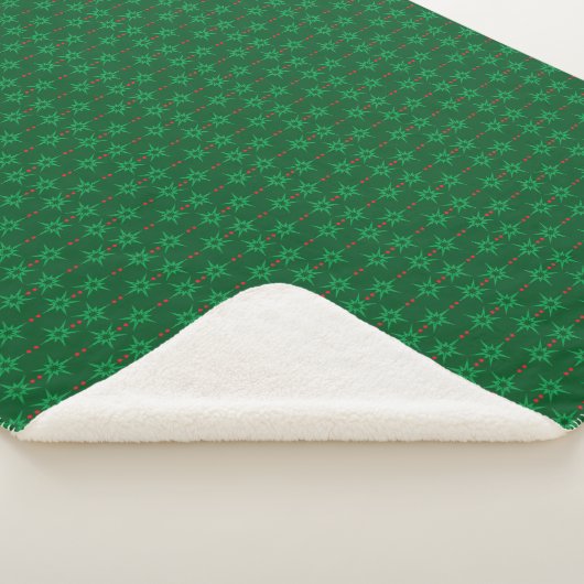 Mid Mod Garland Green Sherpa Blanket (3 Größen) Sherpadecke (3/4)
